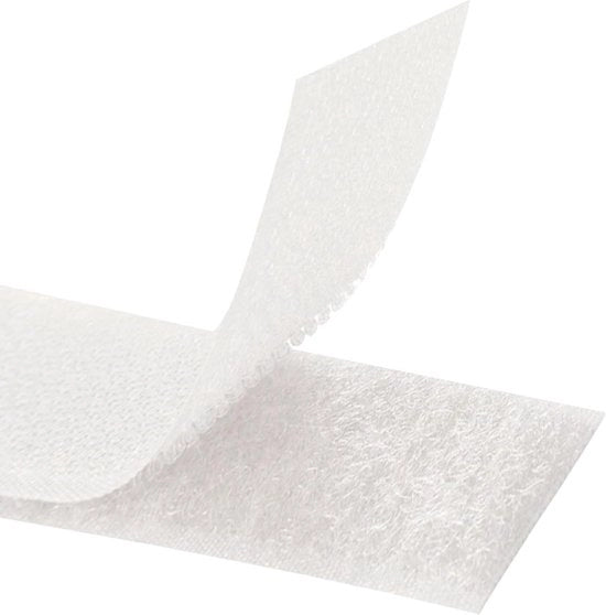 Adesivo a Gancio e Cappuccio per Sartoria - Doppio Lato [0,5 Metro x 40mm] - Striscia Extra Resistente e Forte per Artigianato Abbigliamento DIY