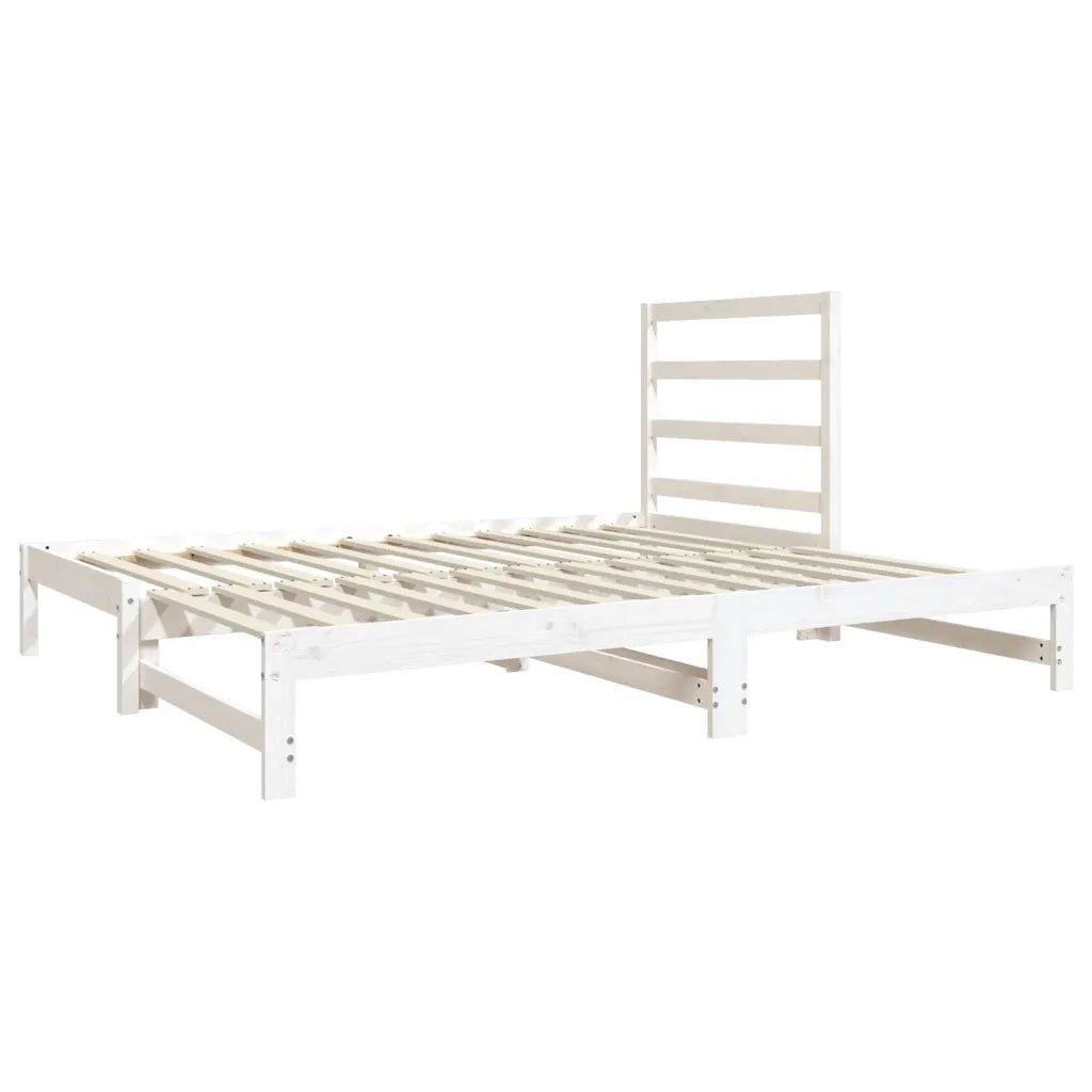 Dormeuse Estraibile Bianca 2x(90x190) cm Legno Massello di Pino 3124748
