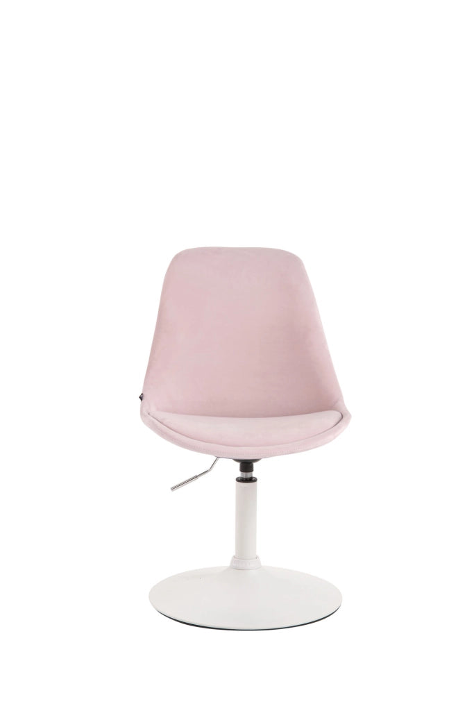 Sedia da pranzo Maverick in velluto rosa,bianco
