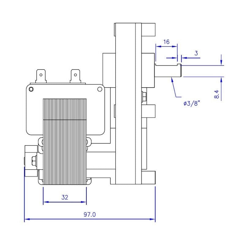 Motore Motoriduttore Stufe A Pellet Serie T3, 220vac. Mellor Fb1263 Mcz Red Hydro