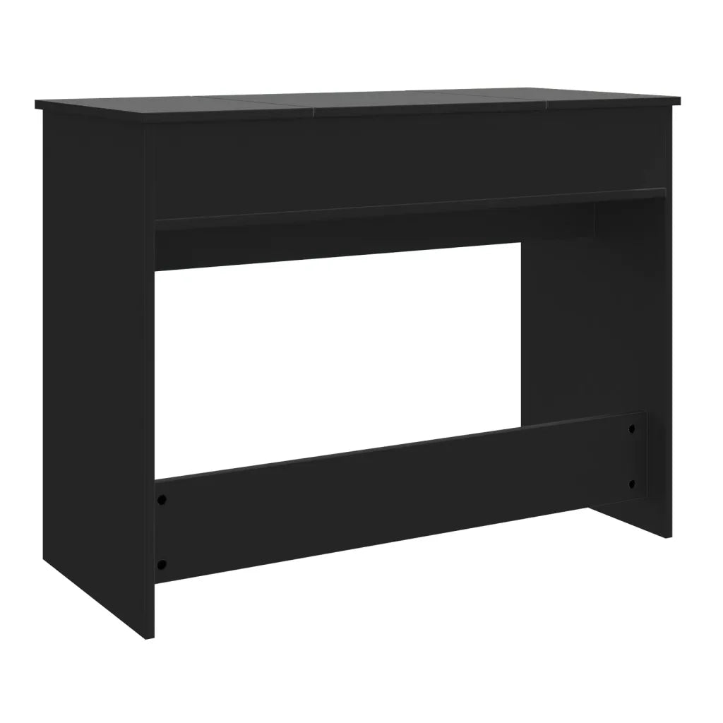 Toeletta con Specchio-Com¨°-Tavolo da trucco Nero 100x45x76 cm