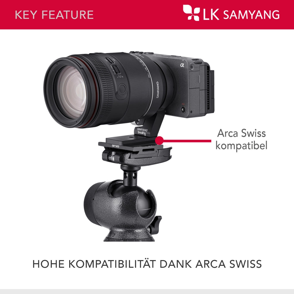 Morsetto da stativo, per obiettivi fotografici AF MF con attacco E-Mount, funzione Arca Swiss per cavalletto fotografico