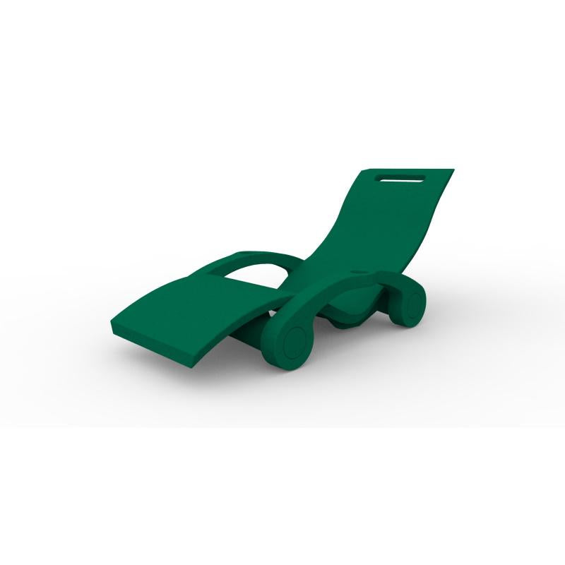 Sdraio Chaise Longe Lettino Galleggiante Da Esterno Prendisole In Polietilene Colore Verde Scuro Cv-S130/6016