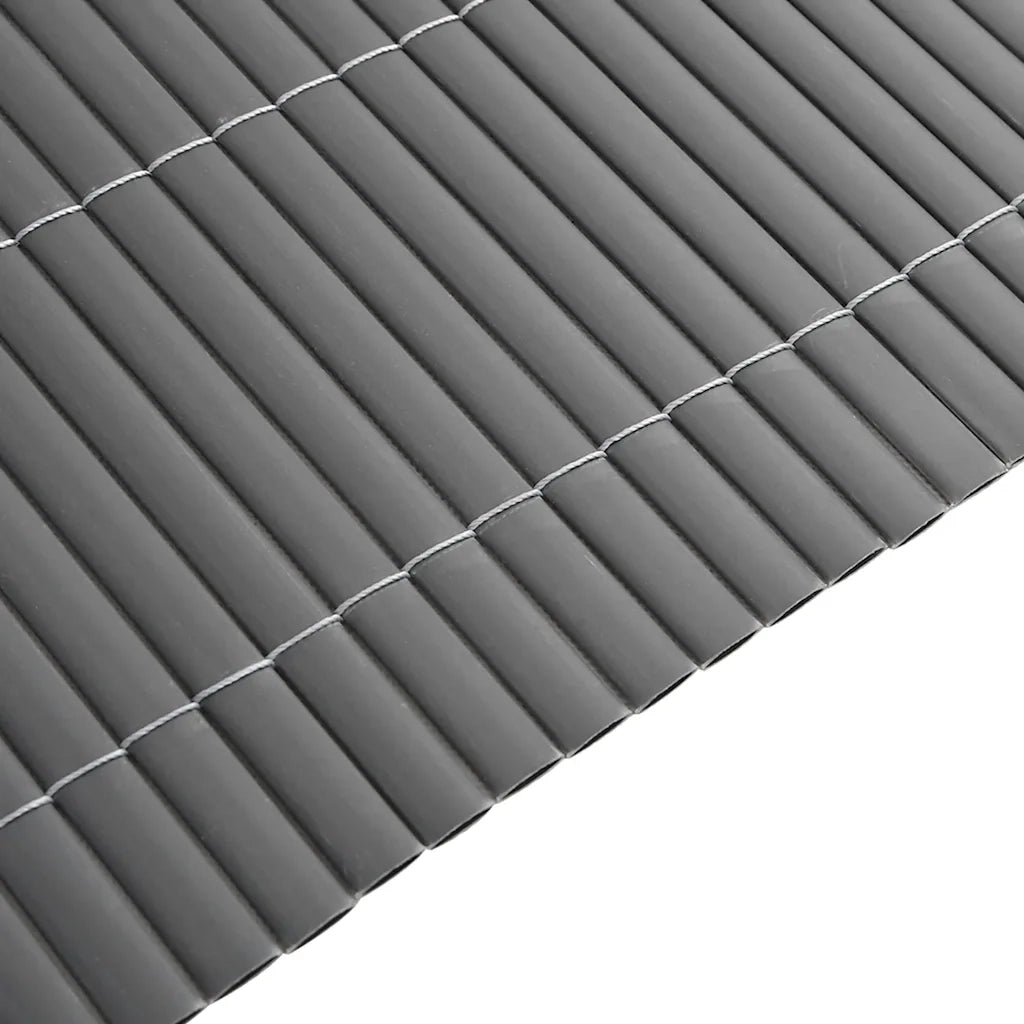 Recinzione da Giardino Bifacciale Grigia 1,8x5 m in PVC 42002627