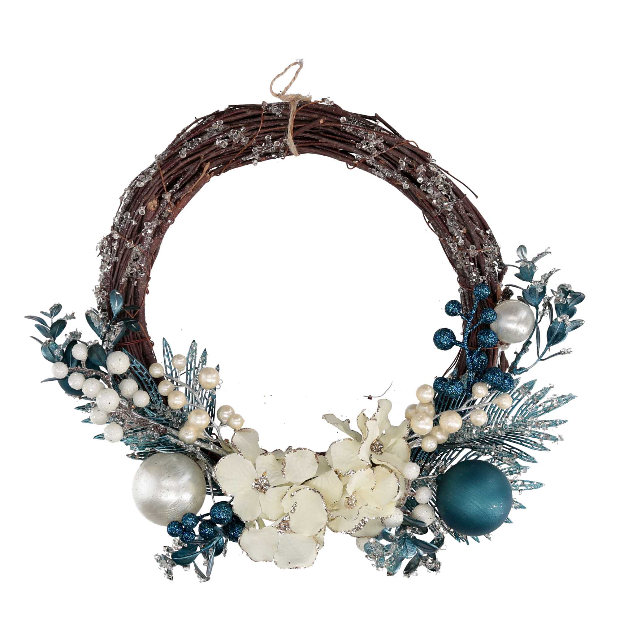 Coroncina plastica sfere  cm Ø26