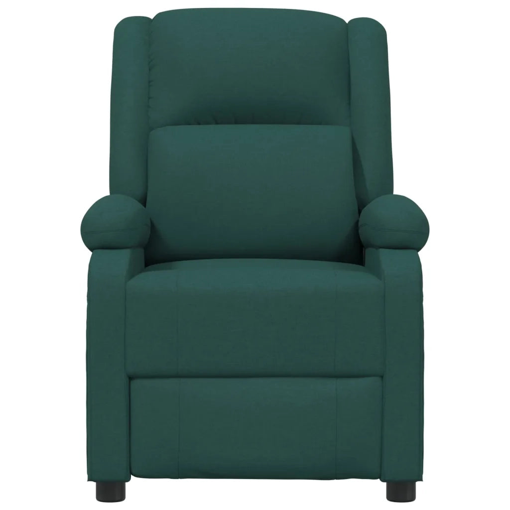 Poltrona Massaggiante Elettrica Verde Scuro in Tessuto 3098364