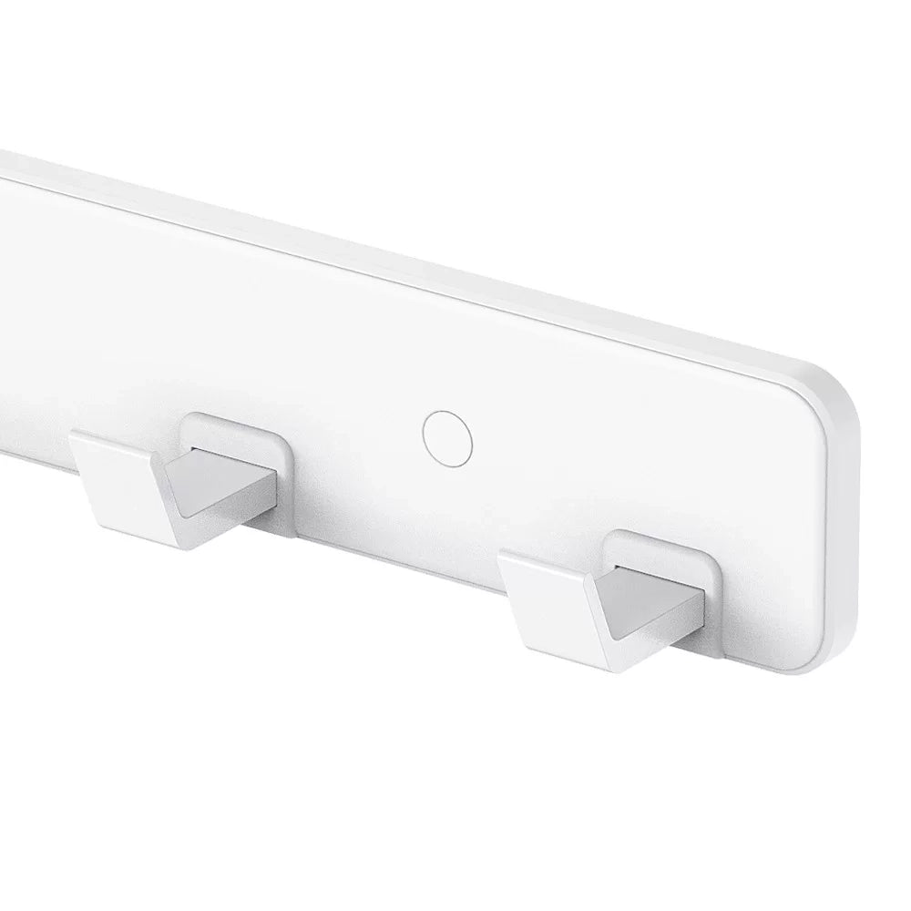 Barra porta abiti con 4 ganci bianco - Serie Blend