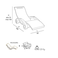 Sdraio Chaise Longe Lettino Galleggiante Da Esterno Prendisole In Polietilene Colore Verde Chiaro Cv-S130/6018