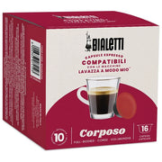 Bialetti, Capsule Caffe', Compatibili Lavazza A Modo Mio Corposo, 16 Capsule