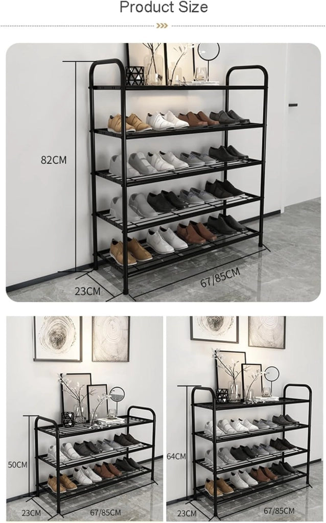 scarpiera Scarpiera Multi-Ripiano, Scaffale per Scarpe da Ingresso Larghezza 23 cm Passo 16 cm Organizzatore per Armadietto per Scarpe Verticale con Poggiapiedi Antiscivolo per Armadio Corridoio