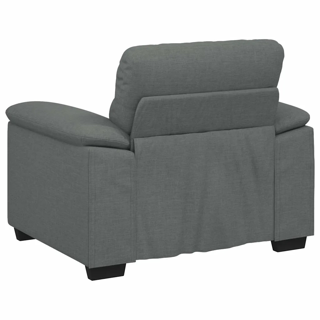 vidaXL Poltrona Grigio Scuro 60 cm in Tessuto