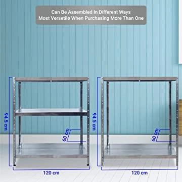 SCAFFALE IN METALLO MACISTE 120 X 60 X 195 H 5 PIANI KG 260 SENZA BULLONI