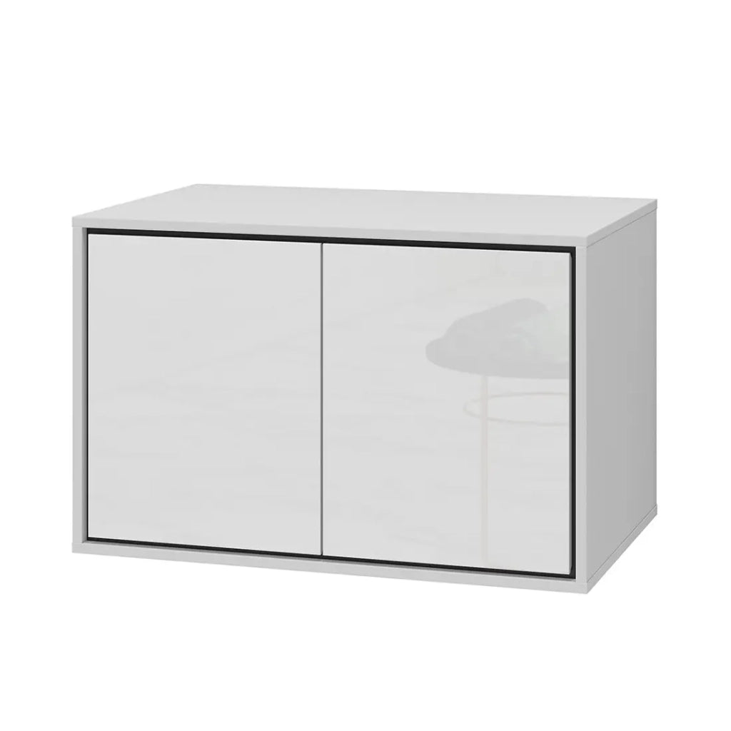 Mobile sottolavabo da bagno 80cm con 2 porte collezione GOBI colore bianco e nero.