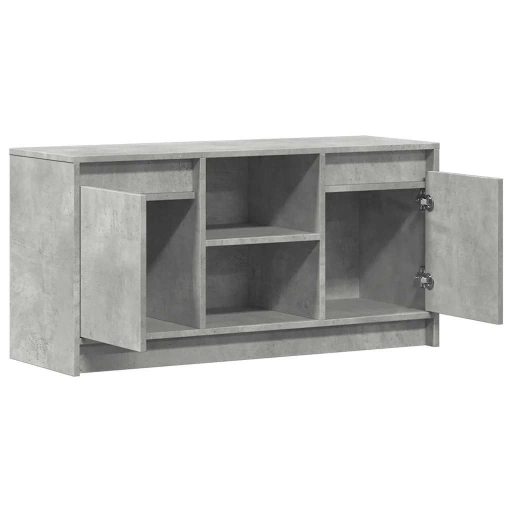 Mobile Porta TV con LED Grigio Cemento 100x34x50 cm Truciolato