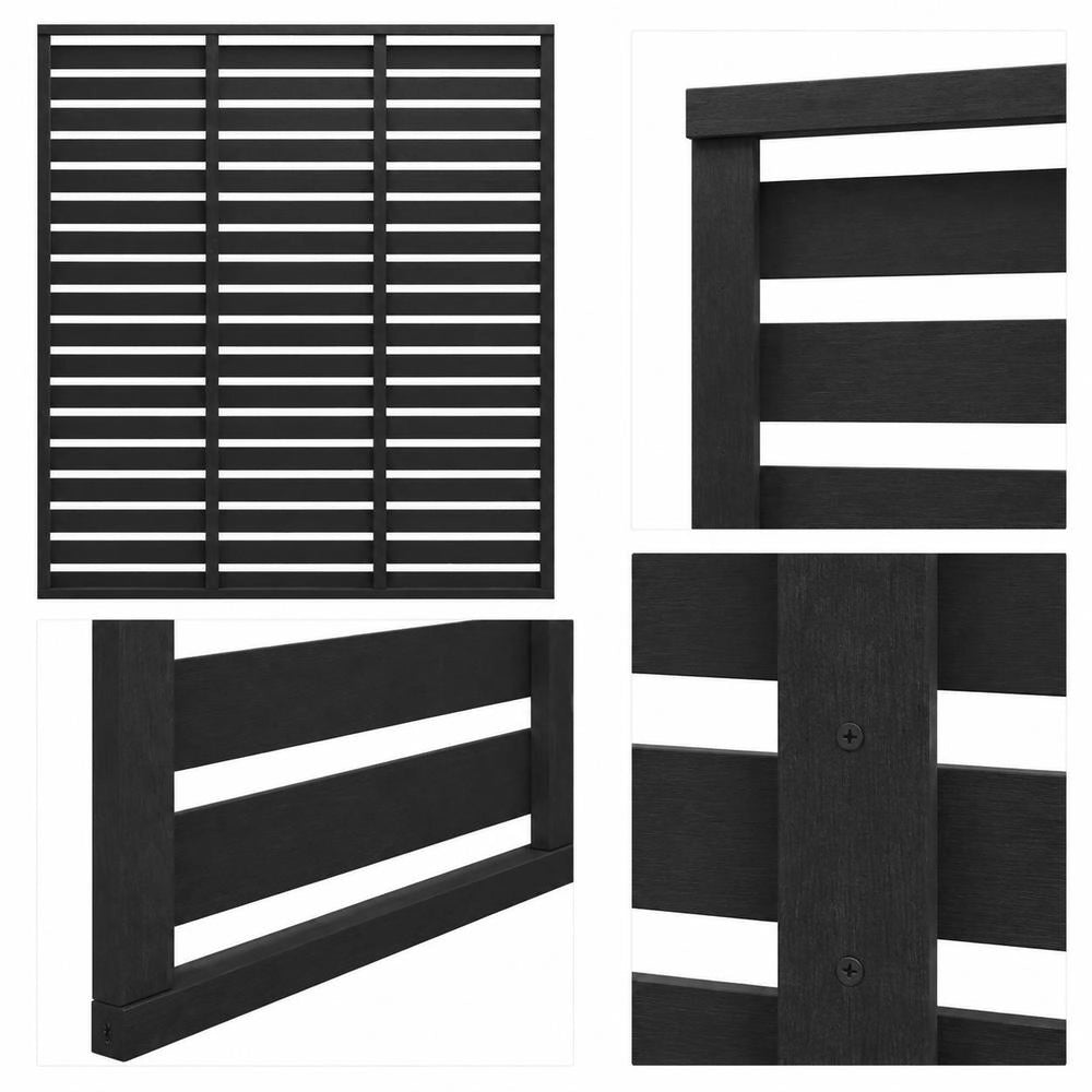 Fence Element WPC 180x180 Cm Black