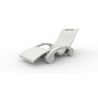 Sdraio Chaise Longe Lettino Galleggiante Da Esterno Prendisole In Polietilene Colore Bianco Cv-S130/9003