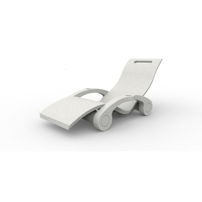 Sdraio Chaise Longe Lettino Galleggiante Da Esterno Prendisole In Polietilene Colore Bianco Cv-S130/9003