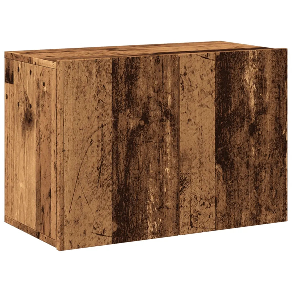 Mobile TV a Parete Legno Antico 60x30x41 cm