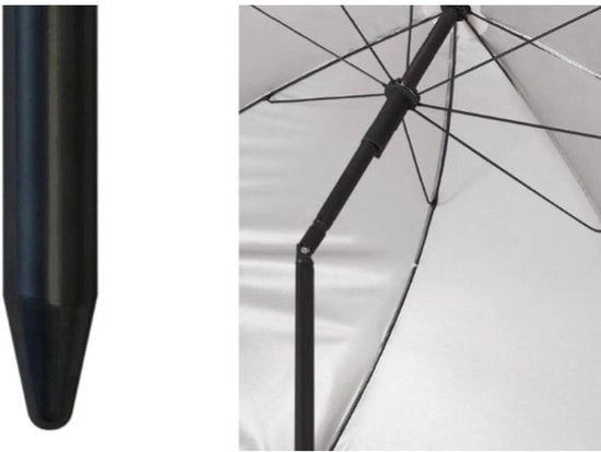 Parasole per spiaggia Ø 220 cm con modello in alluminio orizzontale con UPF 50+ giallo limone