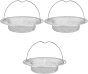 Set di 3 griglie per scarico in acciaio inossidabile, 11 cm, griglia per capelli, scarico per doccia, griglia per vasca con maniglia, griglia per scarico, griglia per scarico per cucina, griglia per scarico per doccia, vasca, cucina