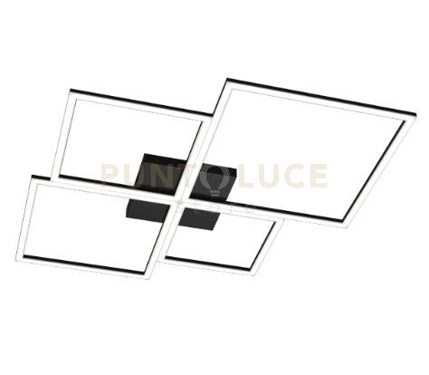 FOUR SQUARES APPLIQUE-PLAFONIERA 90 CM. NERO 1162-90-NE