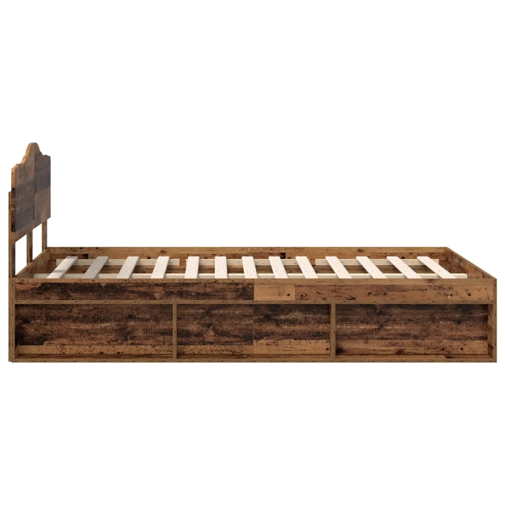 Struttura del letto Legno vecchio 135 x 190 cm Pino massello