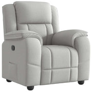 Poltrona | Sedia Relax Reclinabile in Tessuto Grigio Nuvola