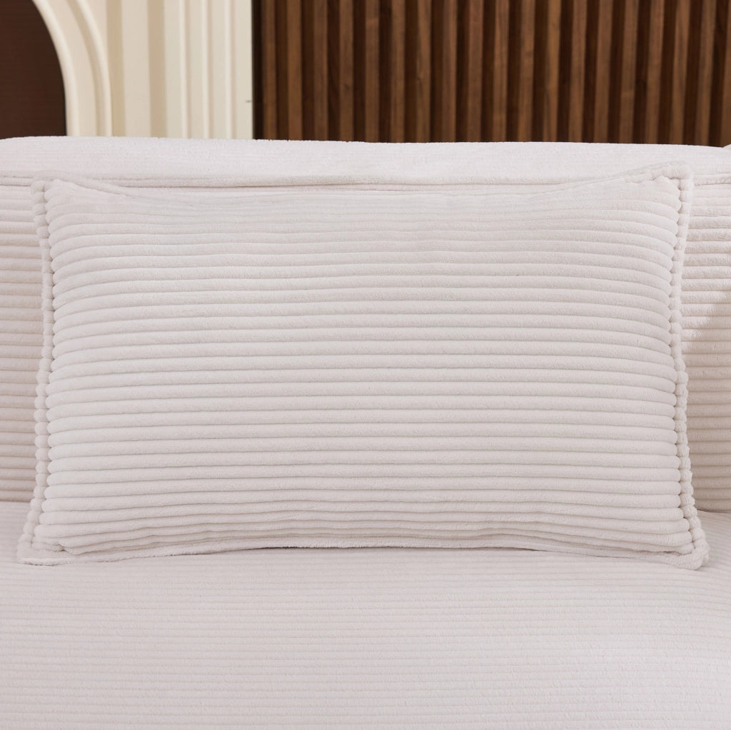 Divano 235 cm imbottito in poliestere beige HOMVRA