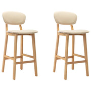 Sgabelli da Bar 2 pz Crema in Tessuto  cod mxl 71002