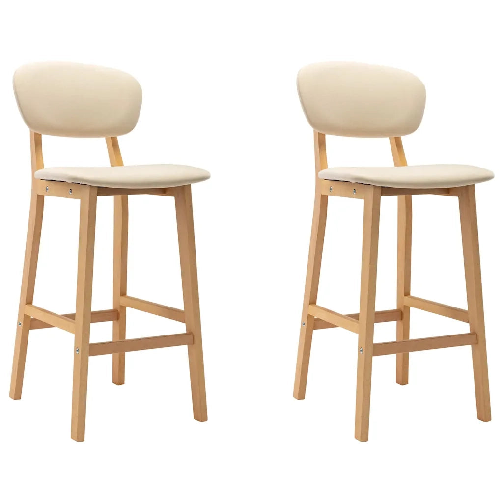 Sgabelli da Bar 2 pz Crema in Tessuto  cod mxl 71002