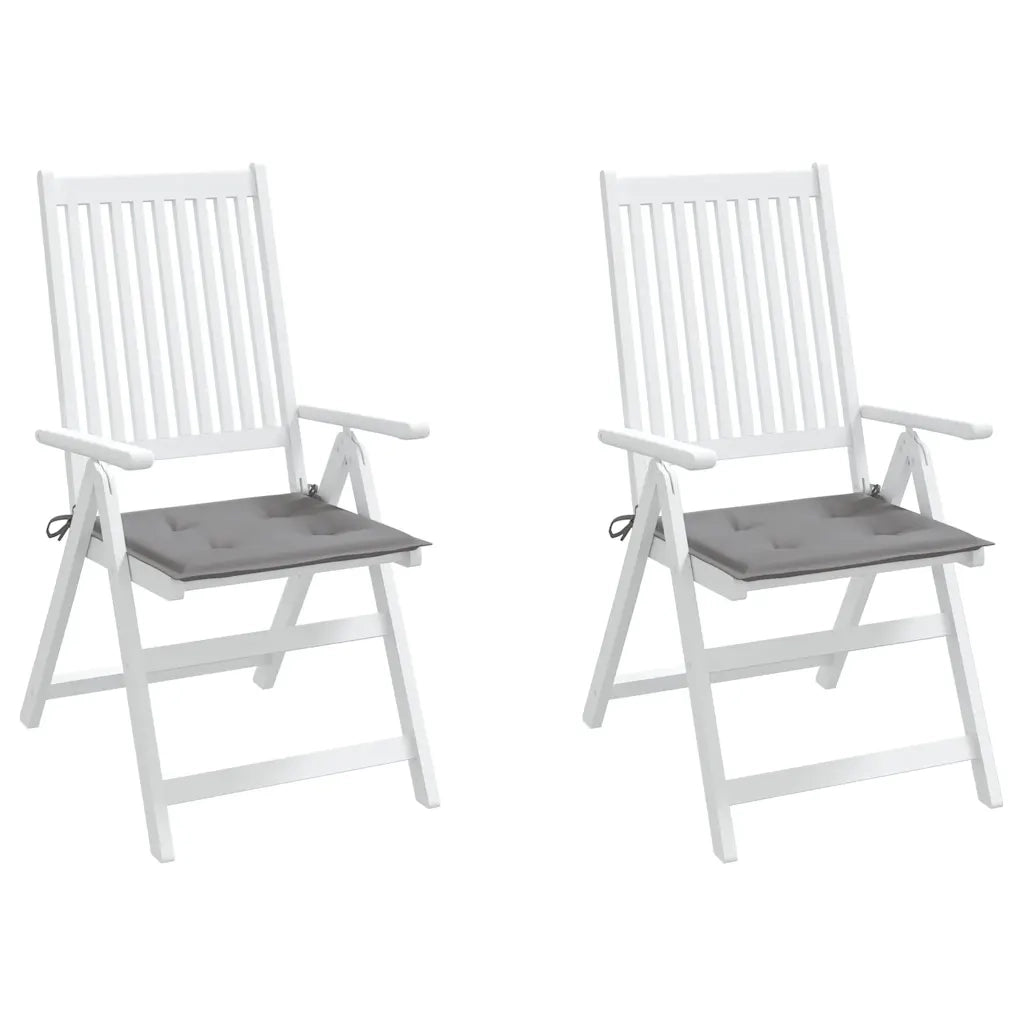 Cuscini per Sedia 2 pz Grigi 40x40x4 cm in Tessuto Oxford