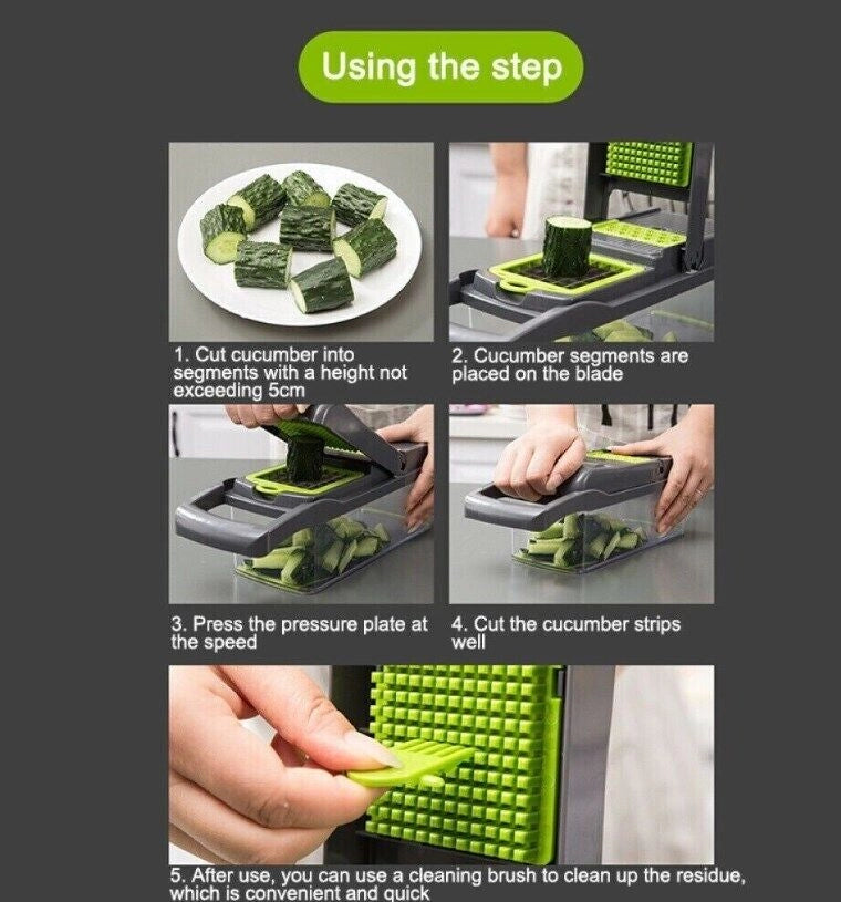 Affettatrice 16 in 1 per Verdure ¨C Zephmum ¨C Multifunzione