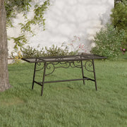 Panchina per Albero 110 cm Nera in Acciaio 318827
