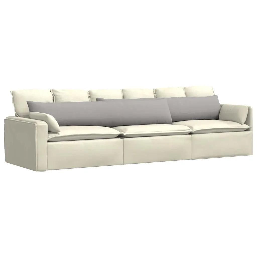 Cuscini da Divano 2 pcs Grigio Nuvola 200 x 40 cm Tessuto
