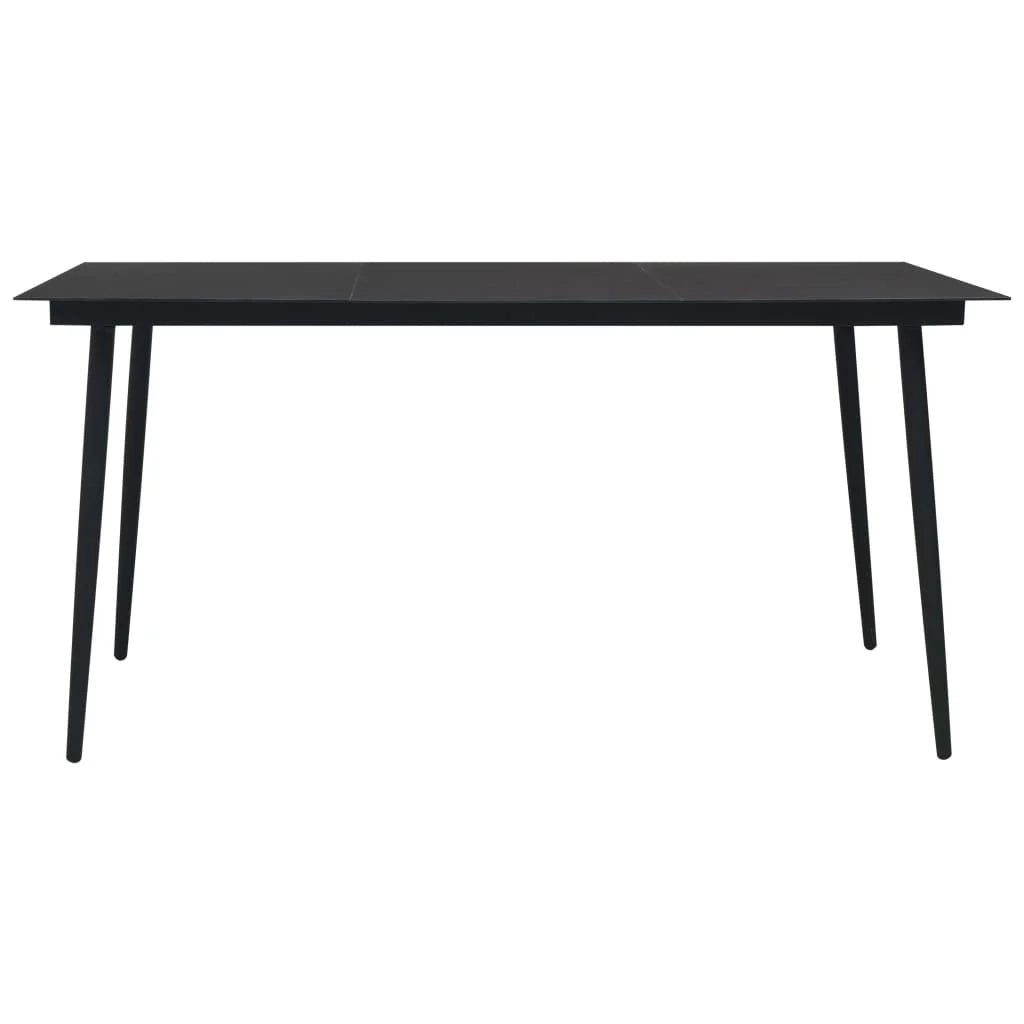 Set da pranzo da esterno 7 pezzi in corda di cotone e acciaio nero 02_0014674