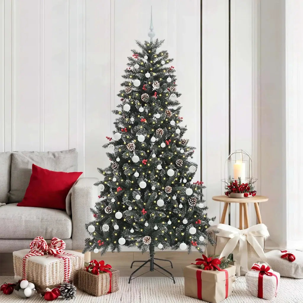 Albero di Natale artificiale con 300 LED Verde 180 cm 3395883