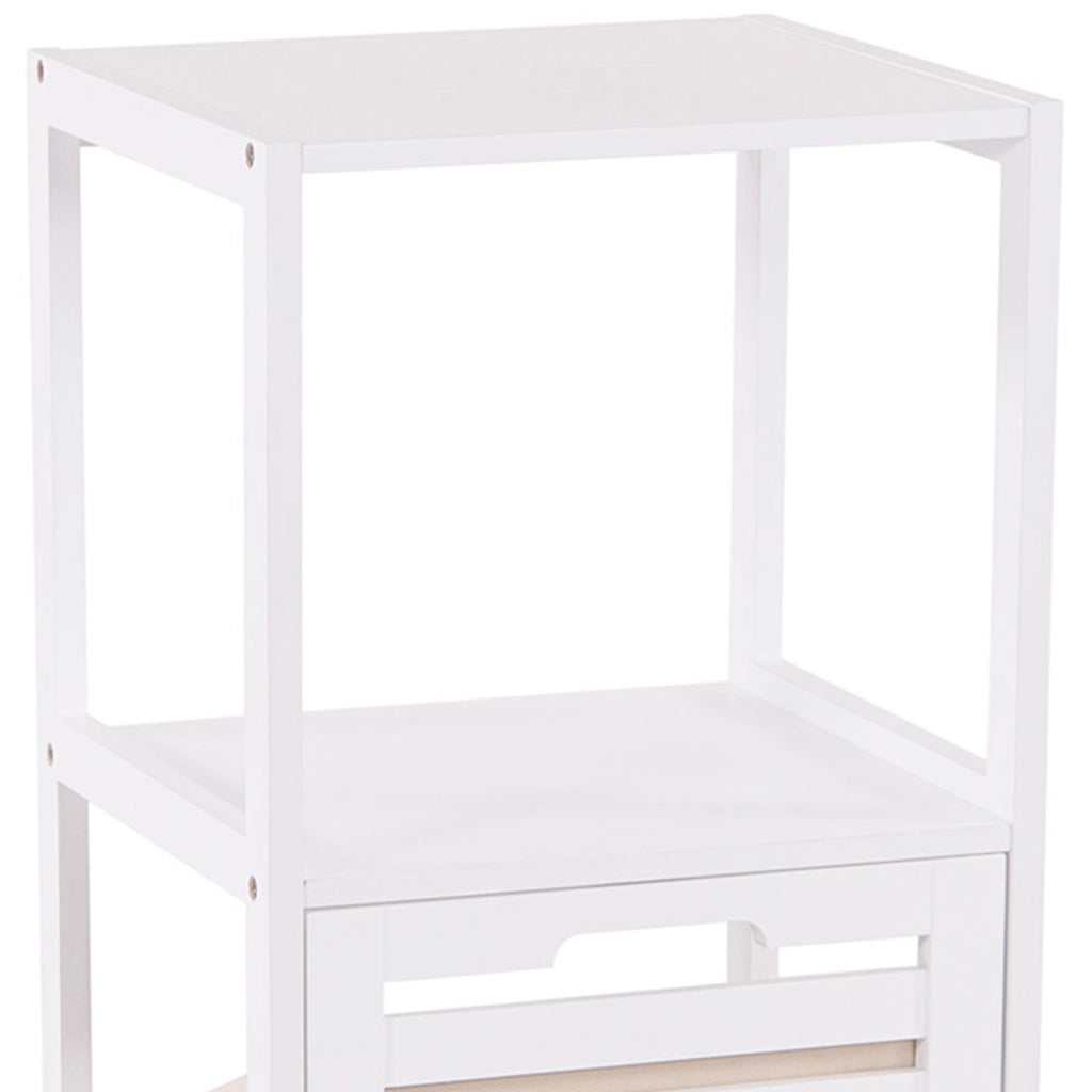 Adelaide - mobiletto multiuso con 1 ripiano e 1 anta - 30x30x96h cm bianco