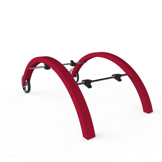 Supporto Con Ruote E Braccioli Per Chaise Longe In Polietilene Colore Rosso Cv-S910/3027