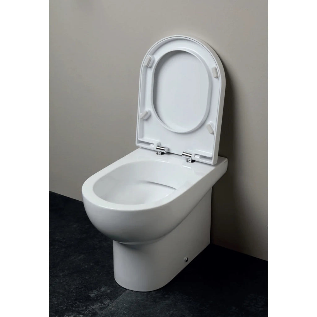 Wc a Terra H 48 Cm Azzurra Ceramica "Nuvola" Bianco Lucido