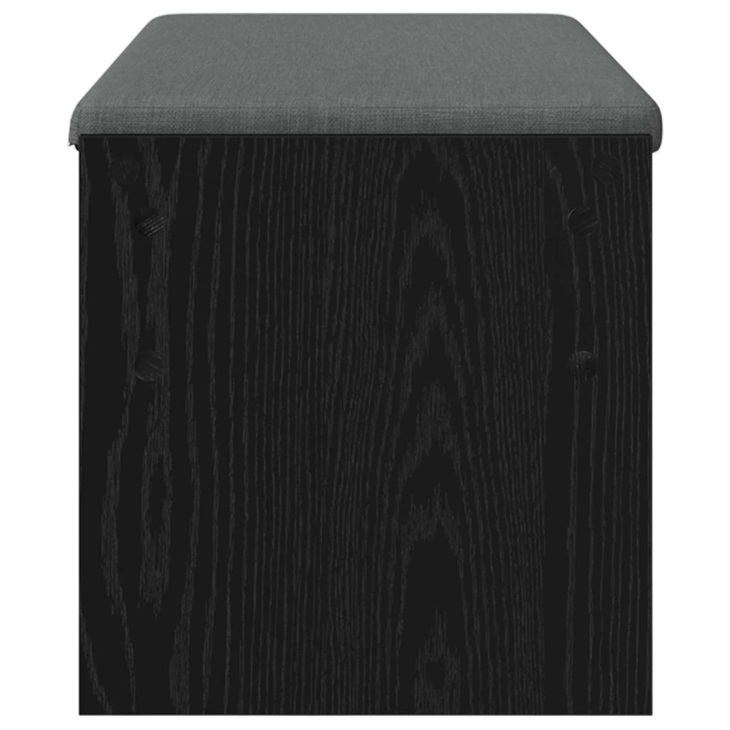 Panca per ingresso con cuscino Rovere Nero 103 x 38 x 40 cm