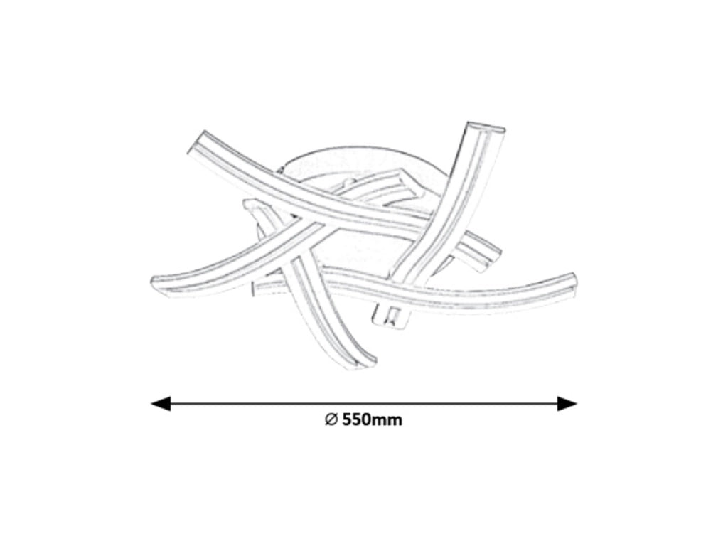 Plafoniera LED Rabalux Tulio 60W 4000lm bianca 55cm