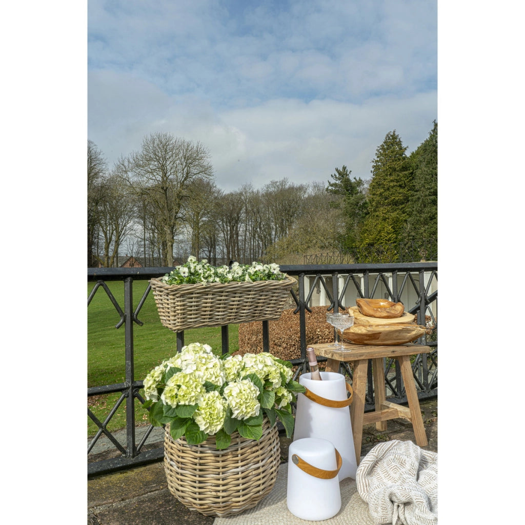 Lanterna Bristol, Bianco, Plastica, 25x25x37,5 cm
