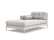 Cosmopolitan Design - Chaise longue sinistra "Bali" in velluto argento 