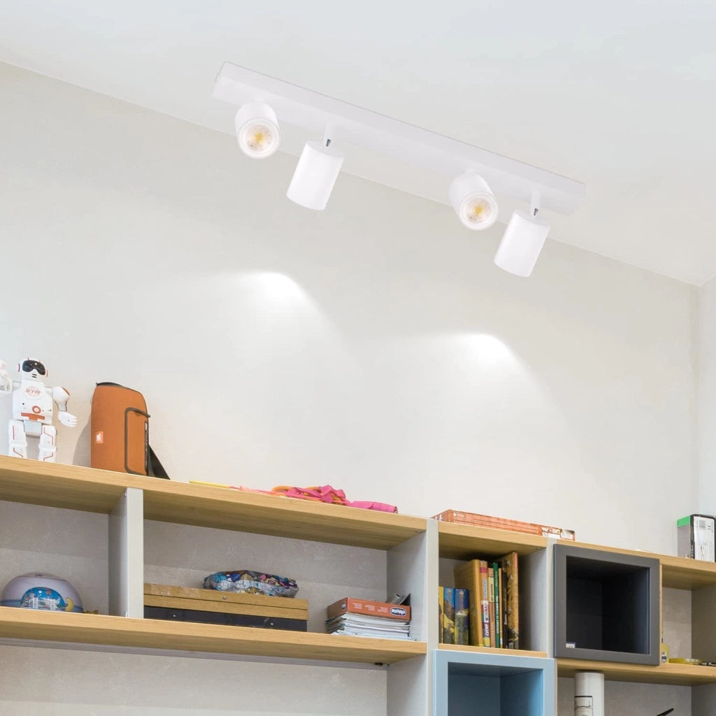 ZMH Faretto da soffitto neri GU10 max 25W rotativi 350° stile industriale per salone camera cucina corridoio