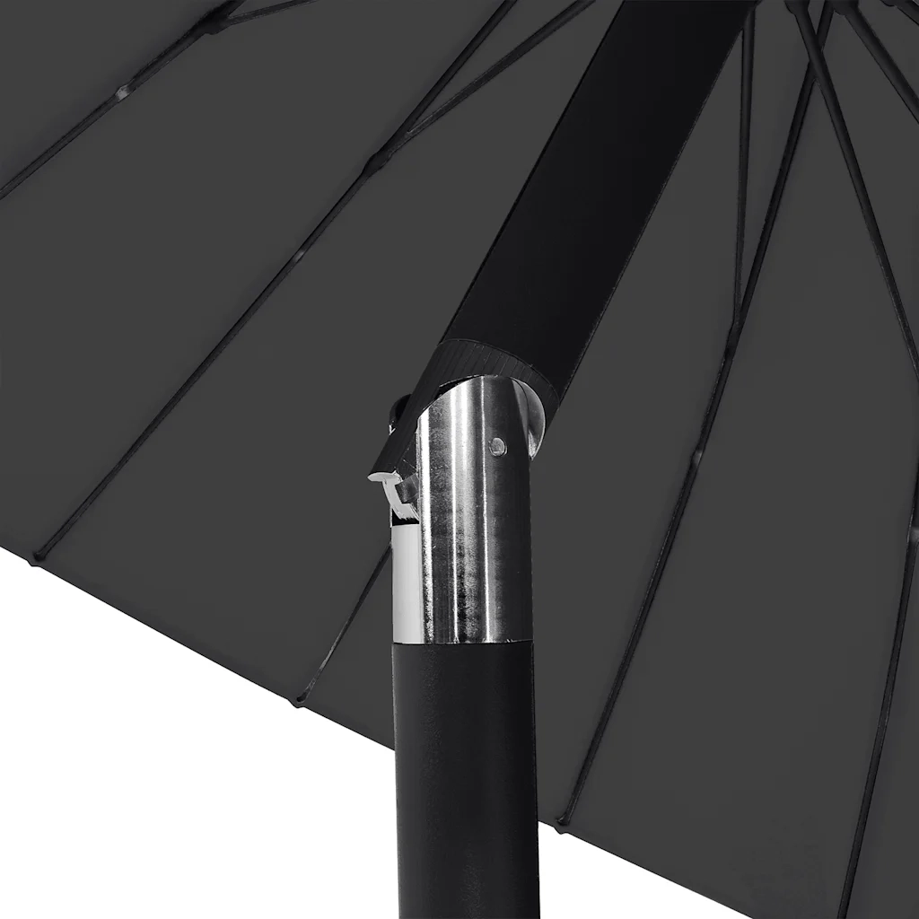 Ombrellone da Giardino con Palo in Alluminio 270 cm Nero 47310