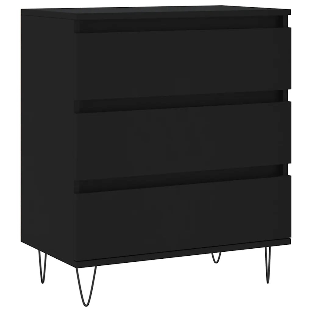 Credenza-Buffet-Armadio da cucina Nero 60x35x70 cm in Legno Multistrato 821332