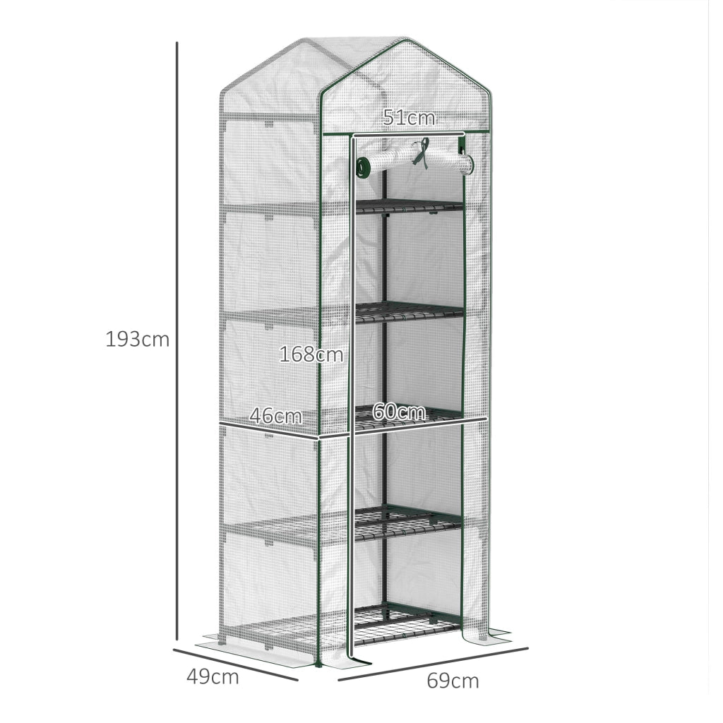 Serra da giardino ¨C zephmum ¨C acciaio e plastica, bianco, 69x49x193 cm