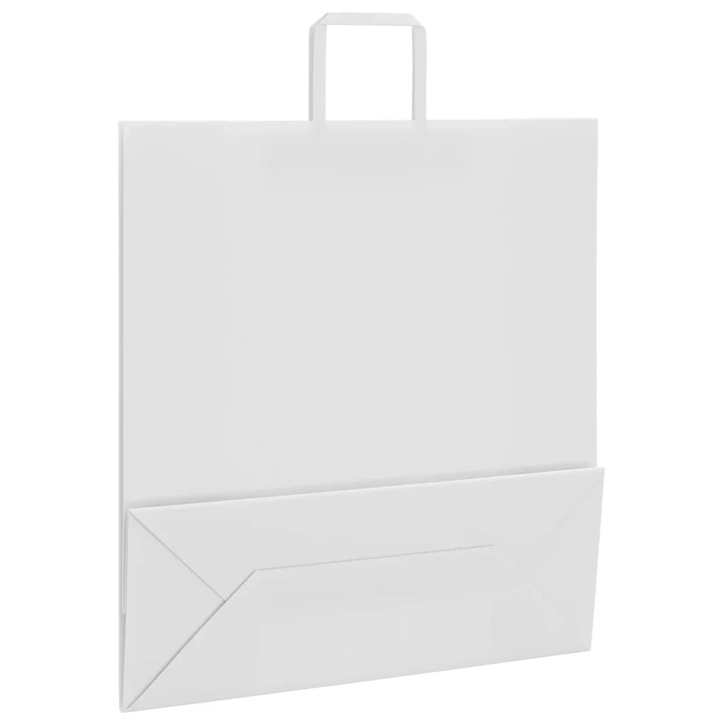 Sacchetti di Carta 250 pz con Manici Bianchi 45x17x48 cm