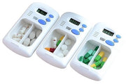 Dispensatore di Medicinali Portatile con Timer - Cassa di Allarme Digitale - Contenitore di Medicinali - Organizzatore di Medicinali - Peso Leggero - Programmazione Facile - Dispensatore di Pillola