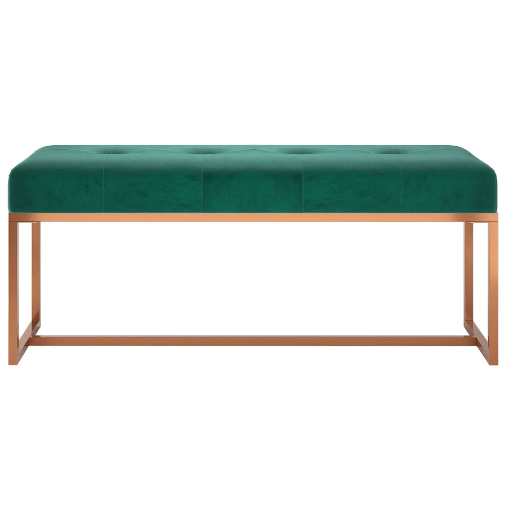 Panca-Sgabello Verde Scuro 110x36x45 cm in Velluto